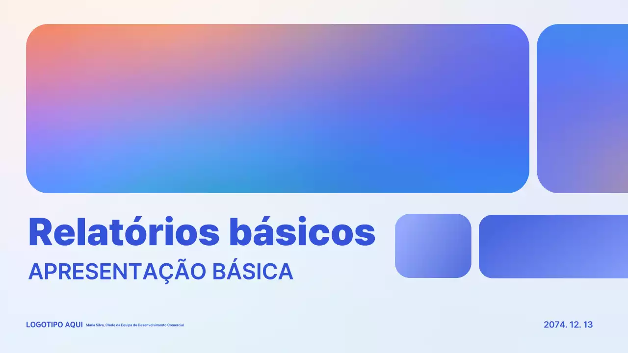 Passagem de informações do relatório padrão azul