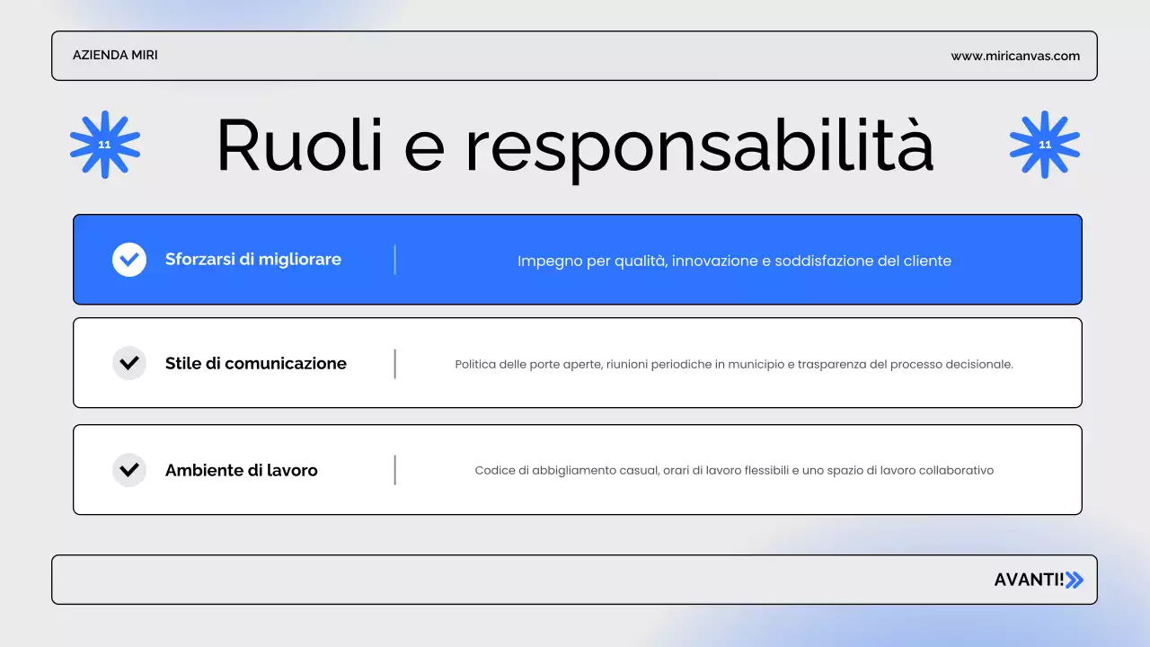 presentazione aziendale moderna blu