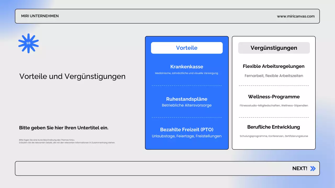 blaue moderne Business-Präsentation