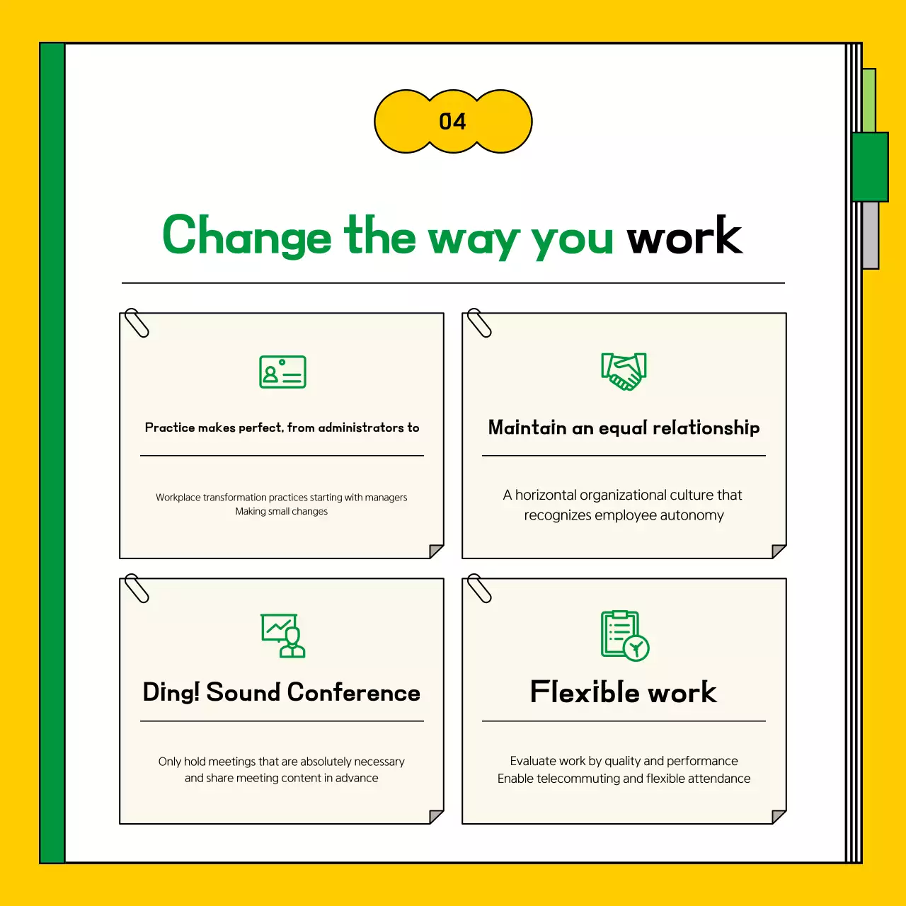 Guia de local de trabalho moderno amarelo Instagram Carousel