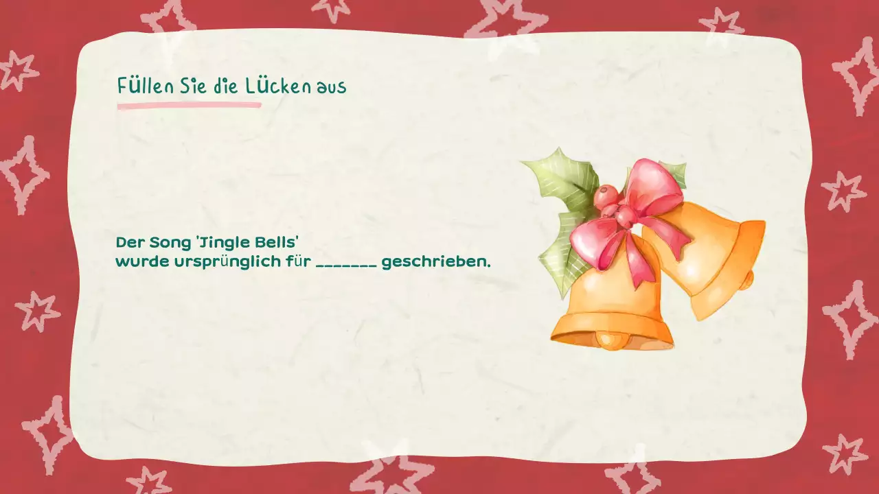 Rote Illustration Weihnachts-Quiz Diashow