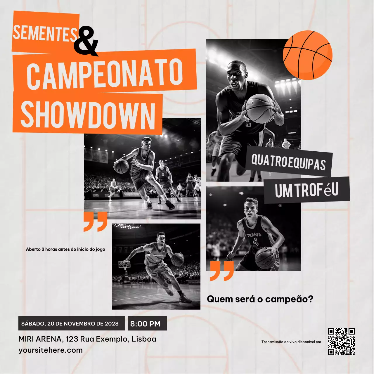 Redes sociais da semi-laranja e do confronto do campeonato