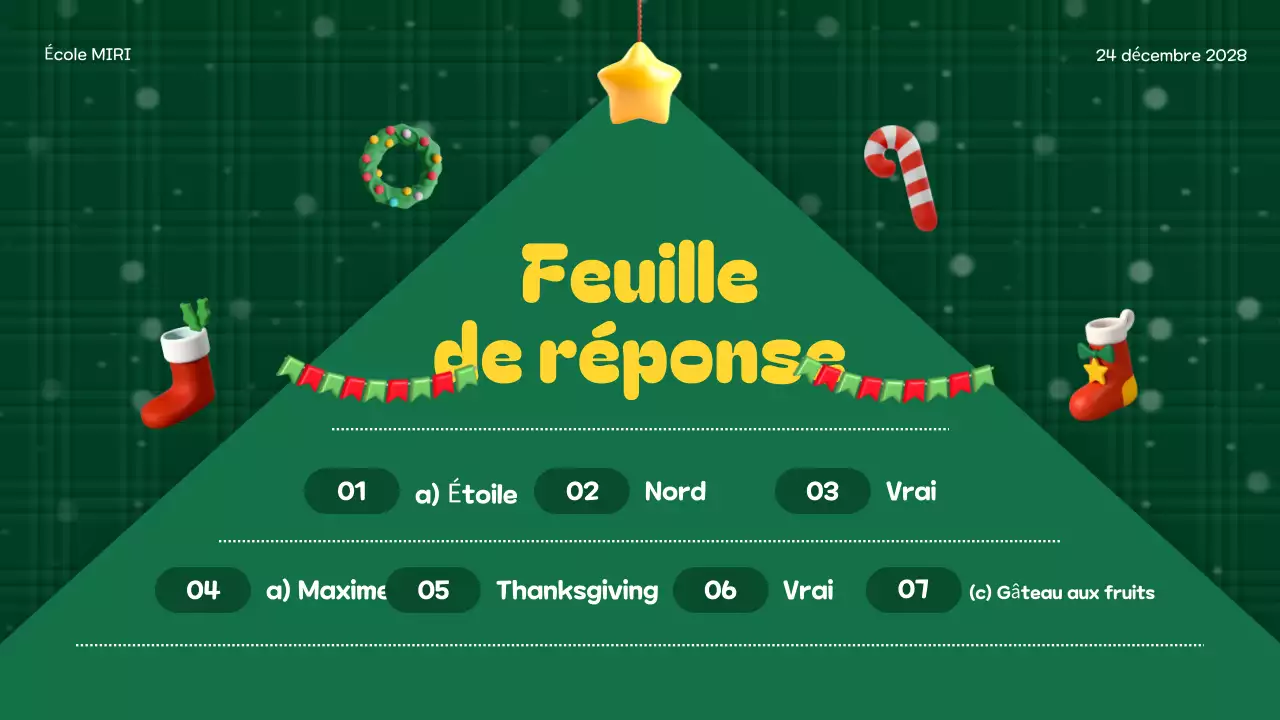 événement festif vert pour les vacances