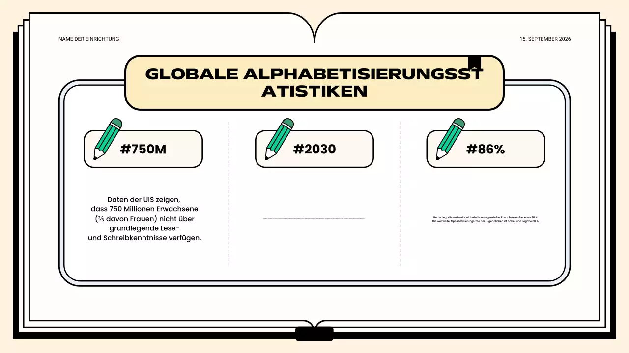Grüner sauberer Alphabetisierungskurs