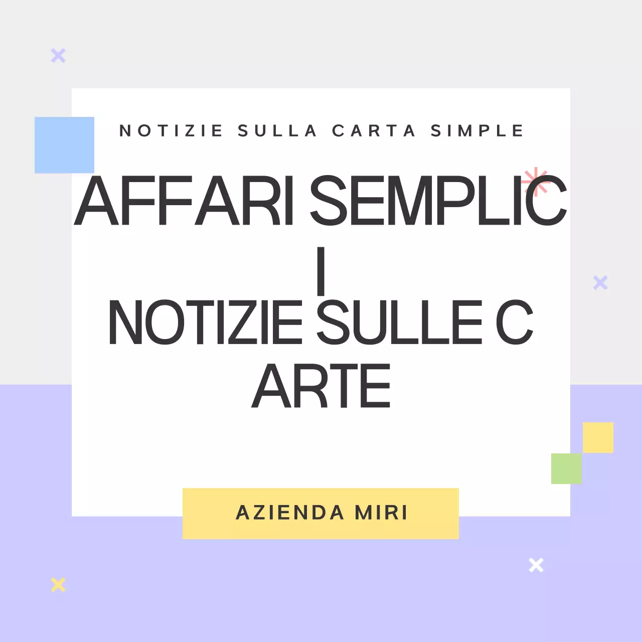 Una guida con forme semplici in viola e grigio