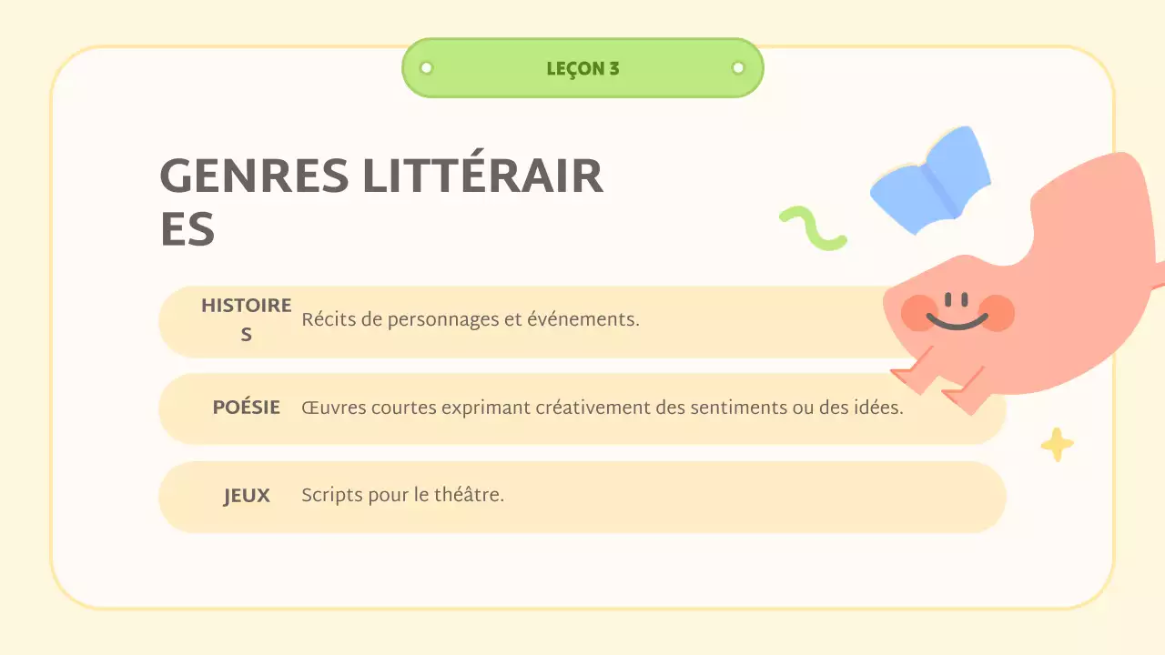 classe de littérature abstraite jaune