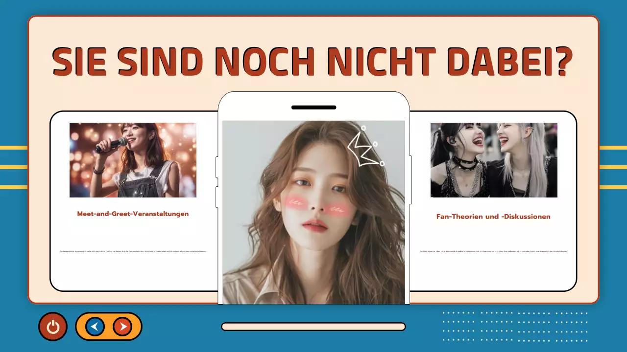 beige blau retro drama präsentation