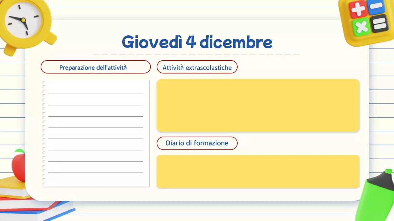 presentazione dell'agenda della classe di istruzione 3d beige semplice