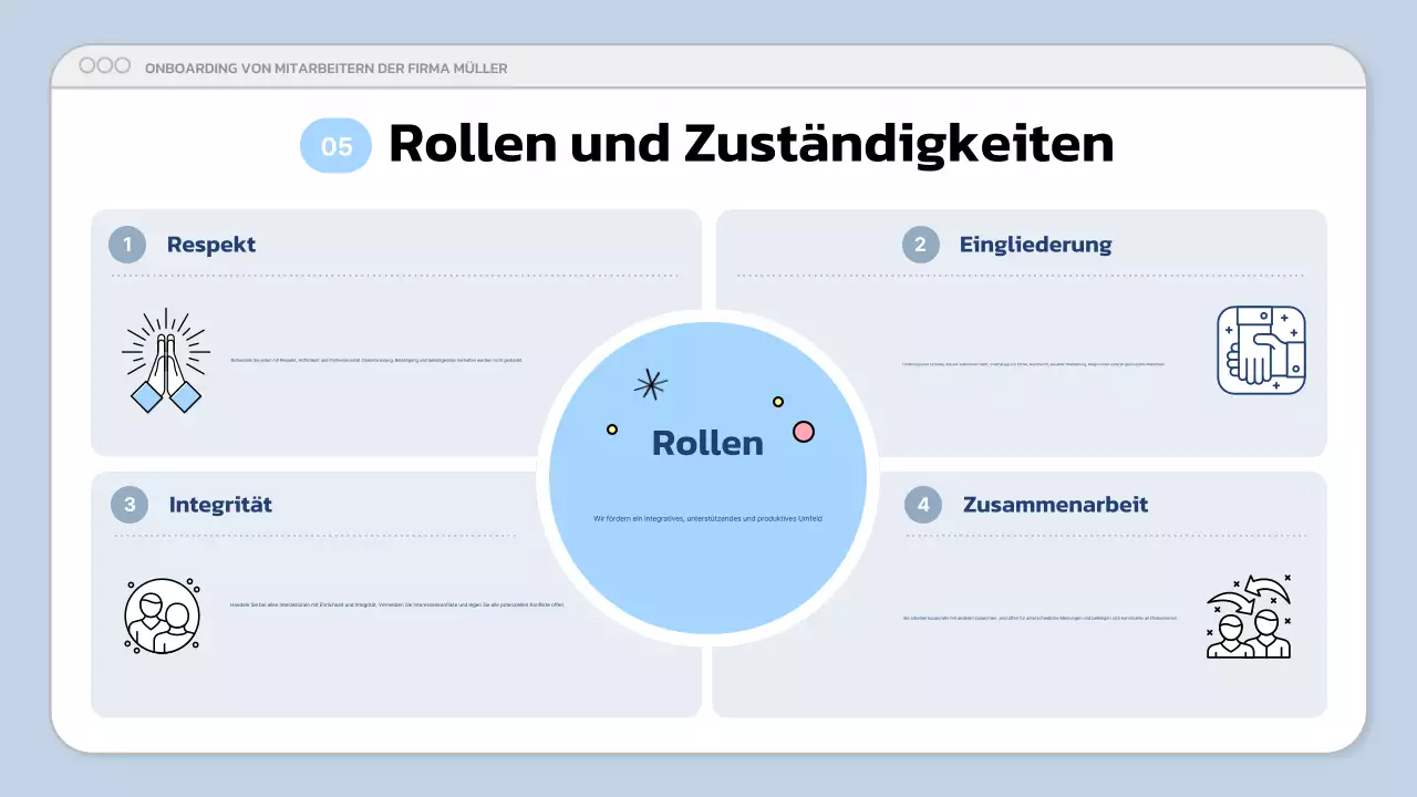 blaue moderne Business-Präsentation