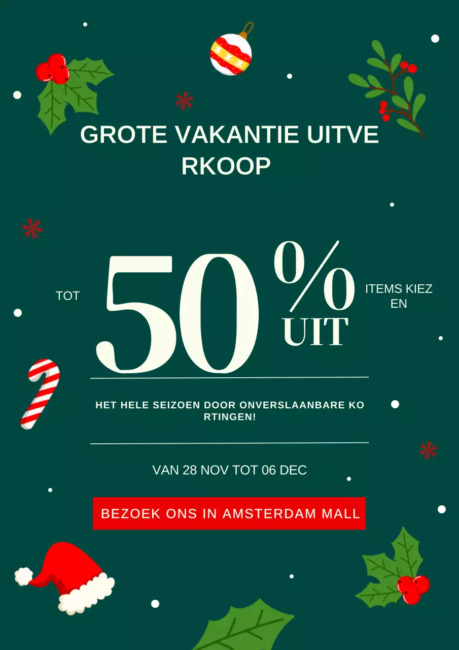groene feestelijke uitverkoop promotie