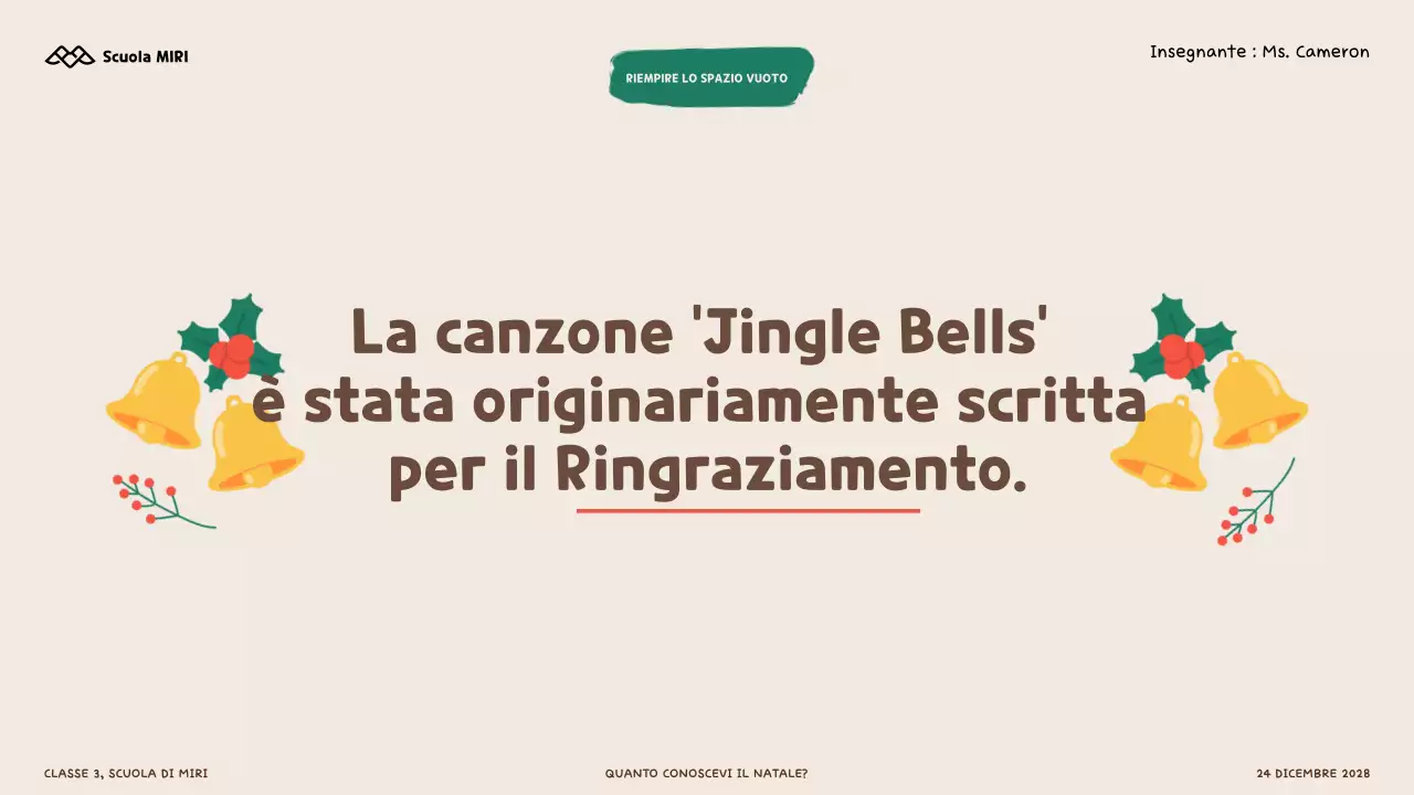 Quiz illustrativi sul Natale per bambini e studenti