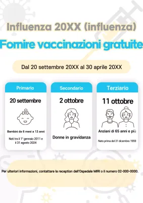 Promozione della vaccinazione neat blu chiaro