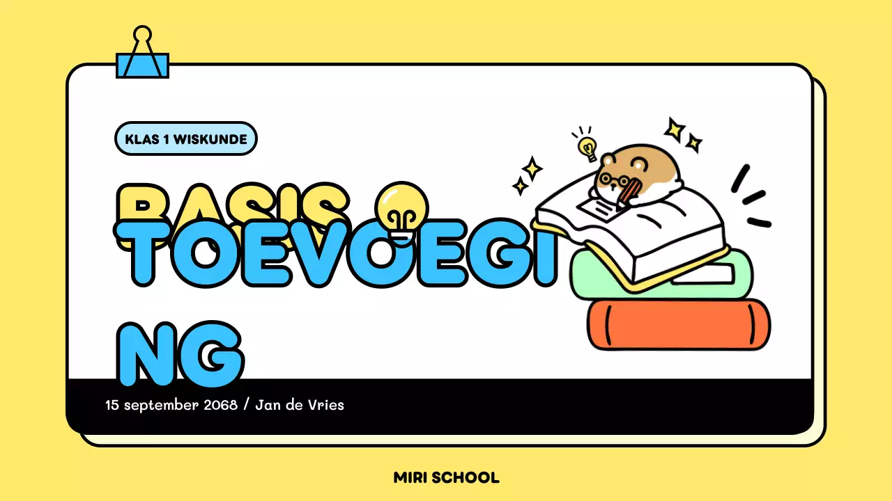 sjabloon geel ludiek onderwijs