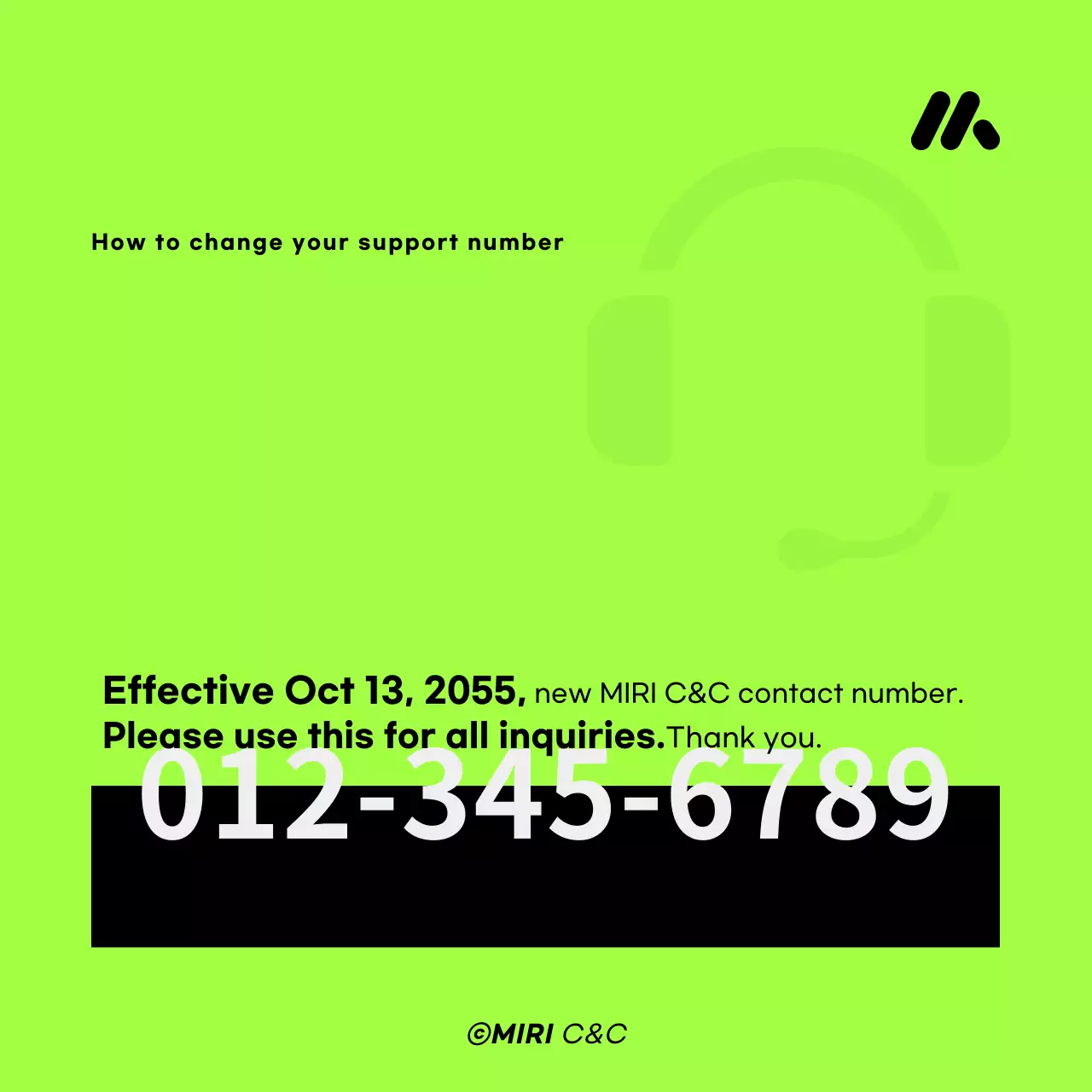 Pemberitahuan Dukungan Minimal Neon Posting Media Sosial