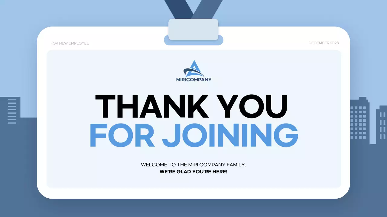 Blue Professional Employee Guide Presentation