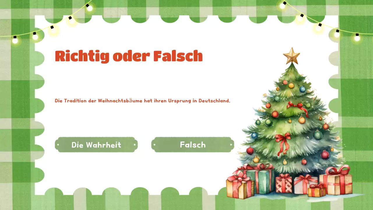 grüne festliche Weihnachtspräsentation