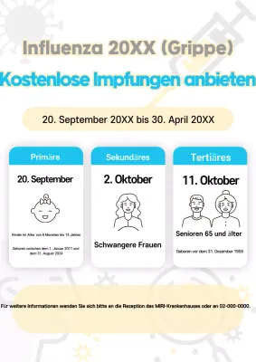 Hellblaue saubere Impfaktion