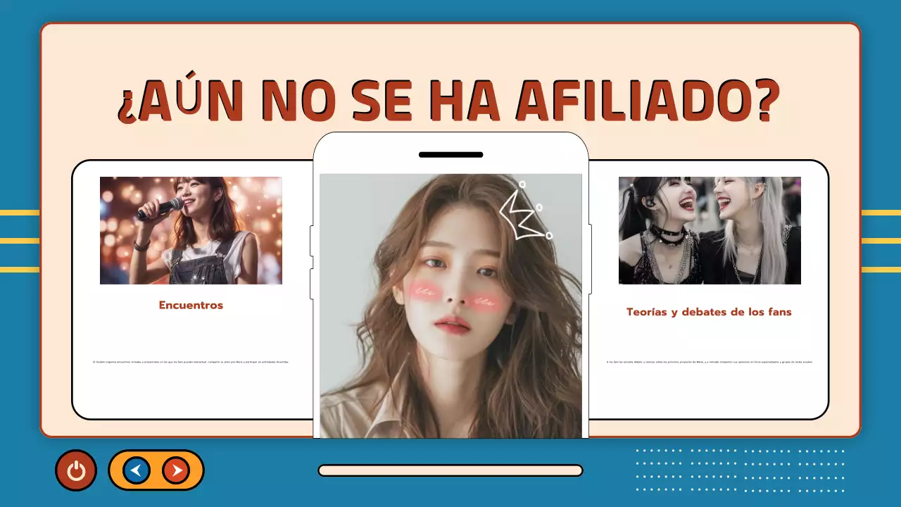 beige azul retro drama presentación