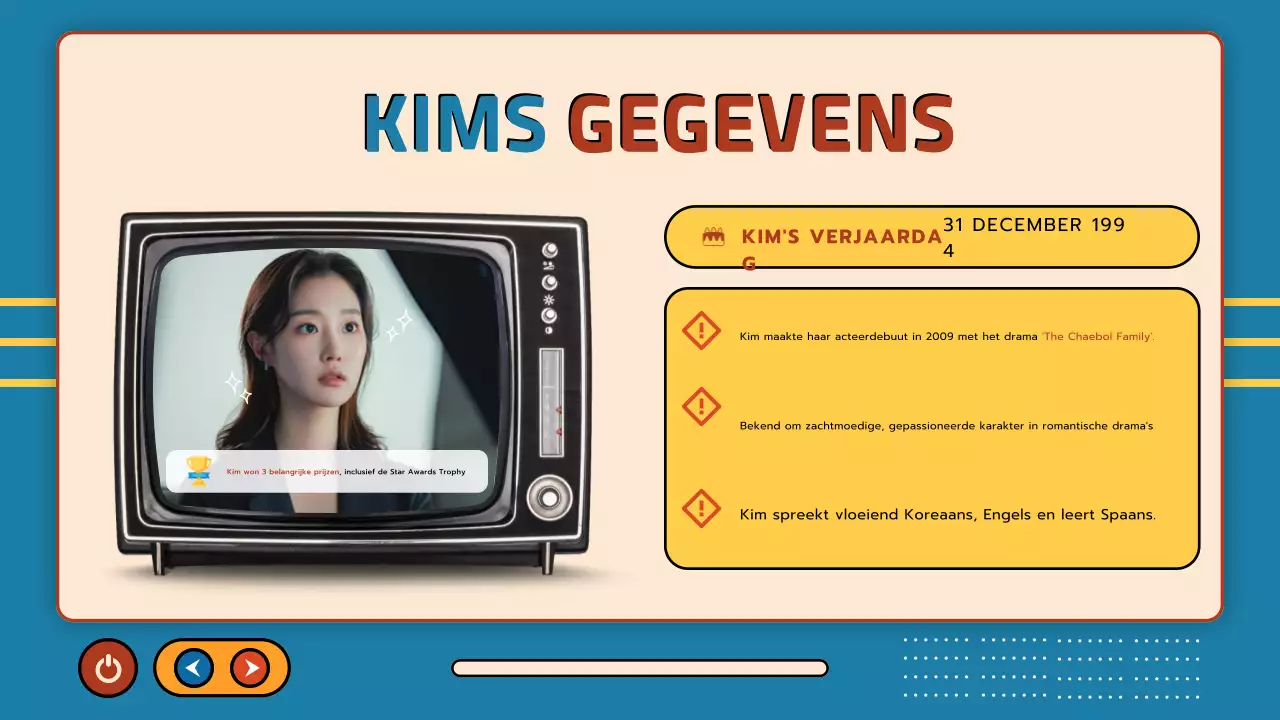 beige blauw retro drama presentatie