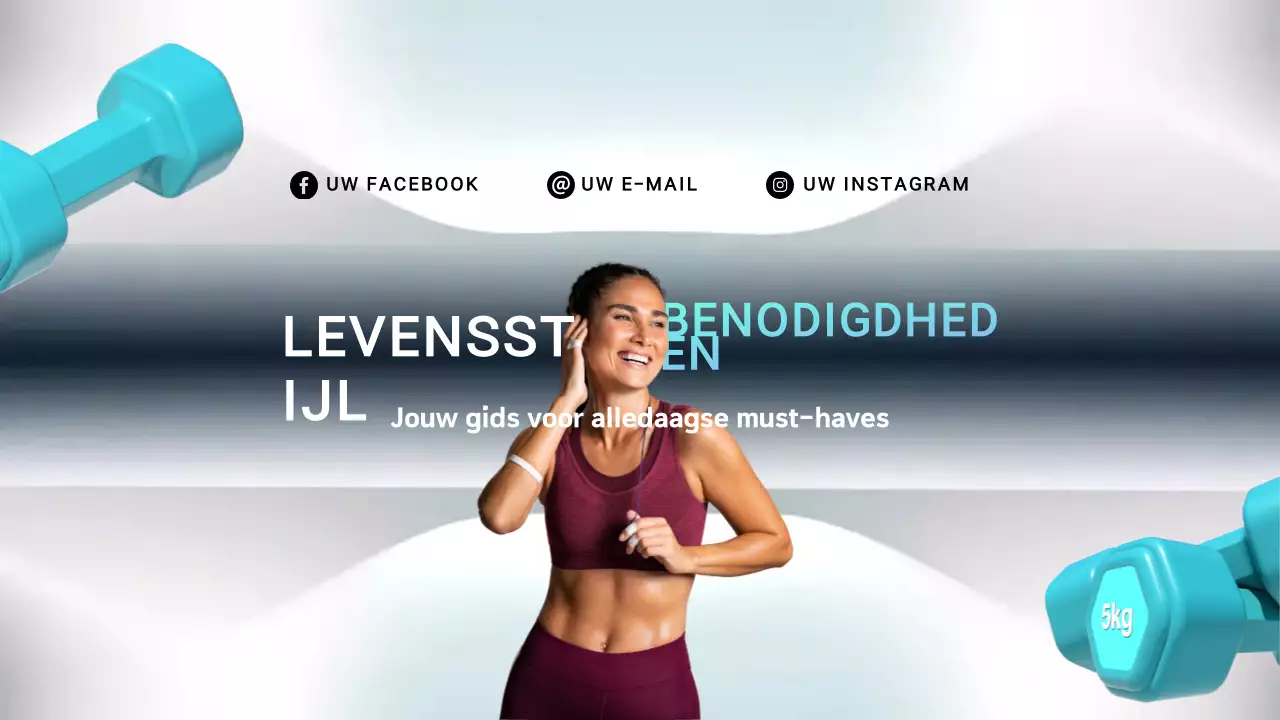Teal Moderne Fitness Promotie