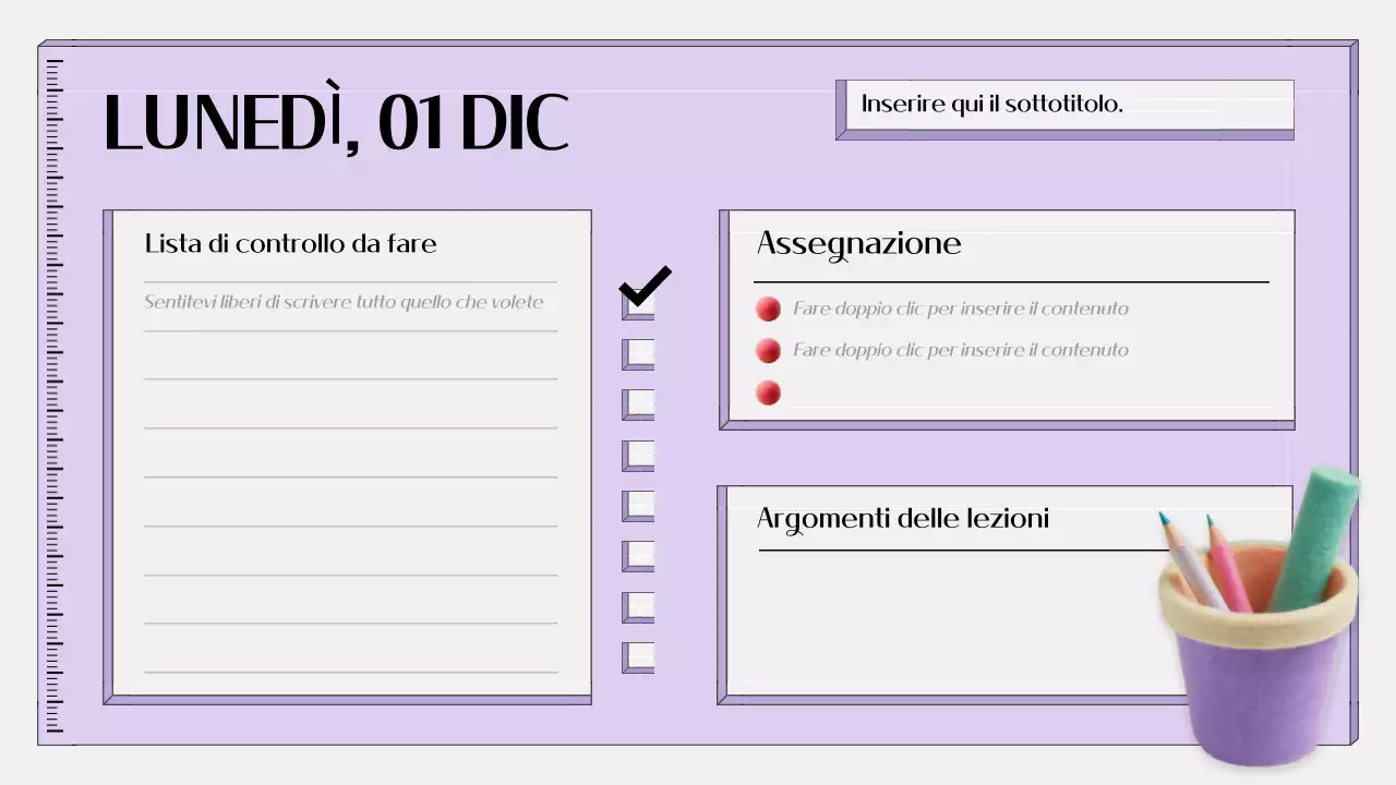 agenda educativa semplice viola