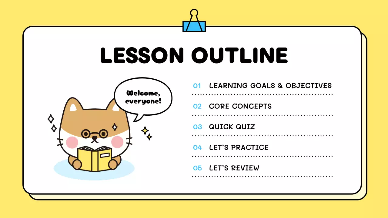 Yellow Cute Math Template Presentation