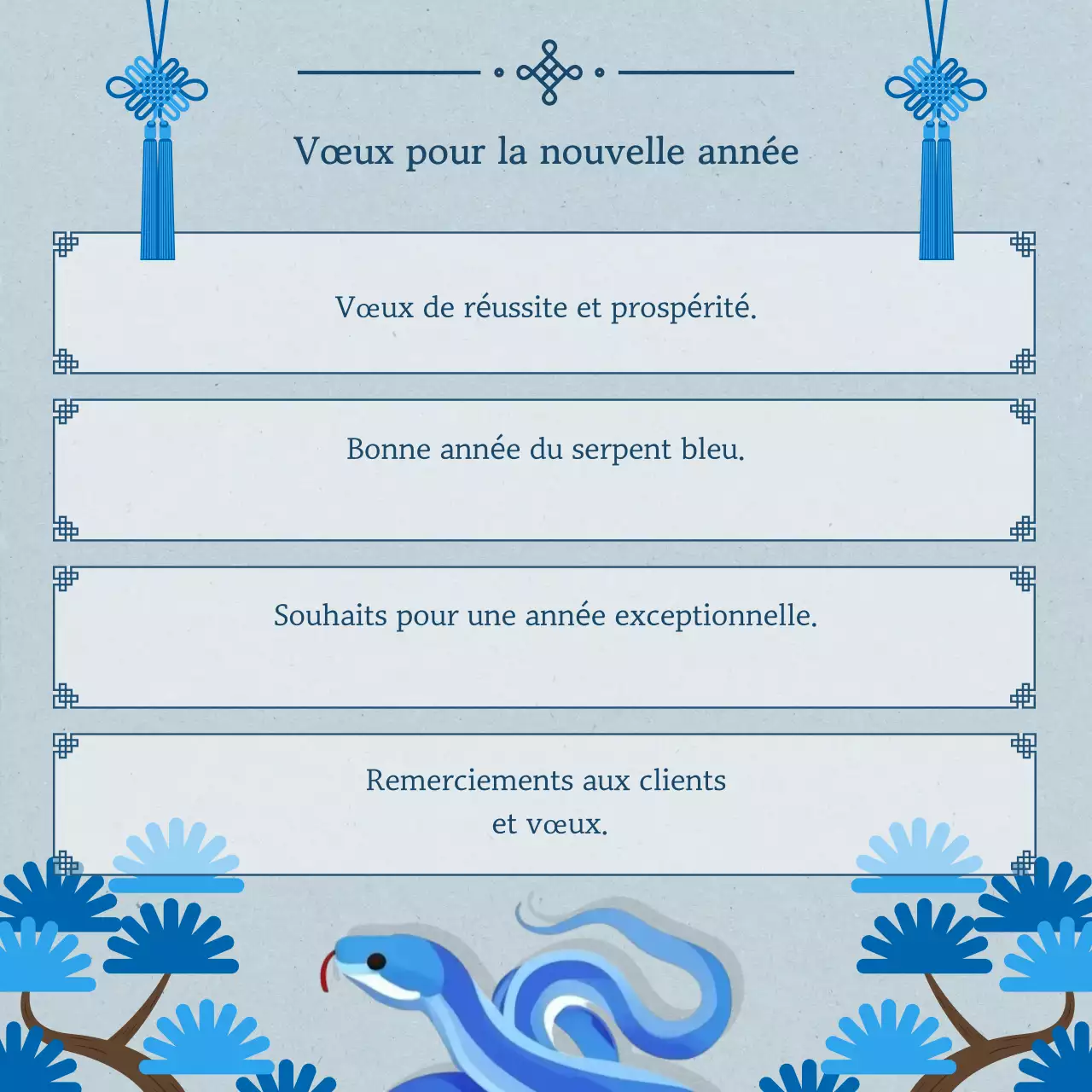 Carte de vœux traditionnelle beige