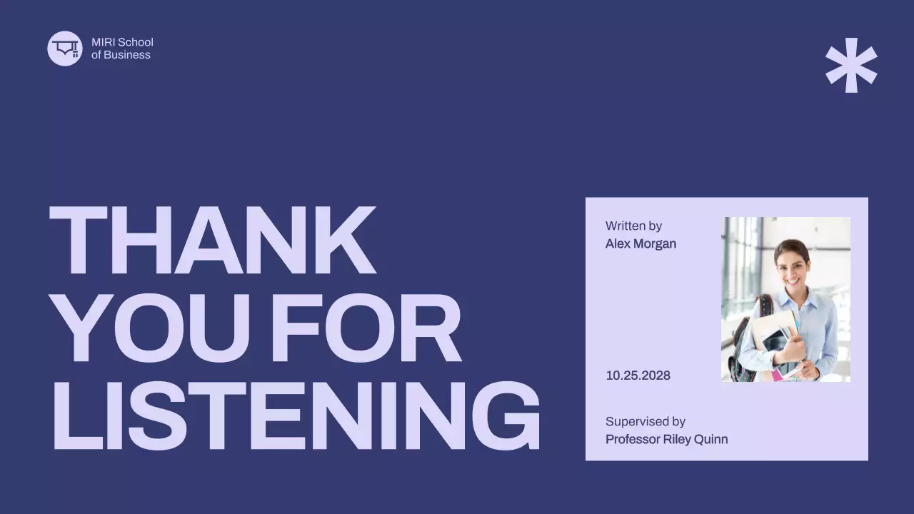 Purple Minimal Thesis Presentation