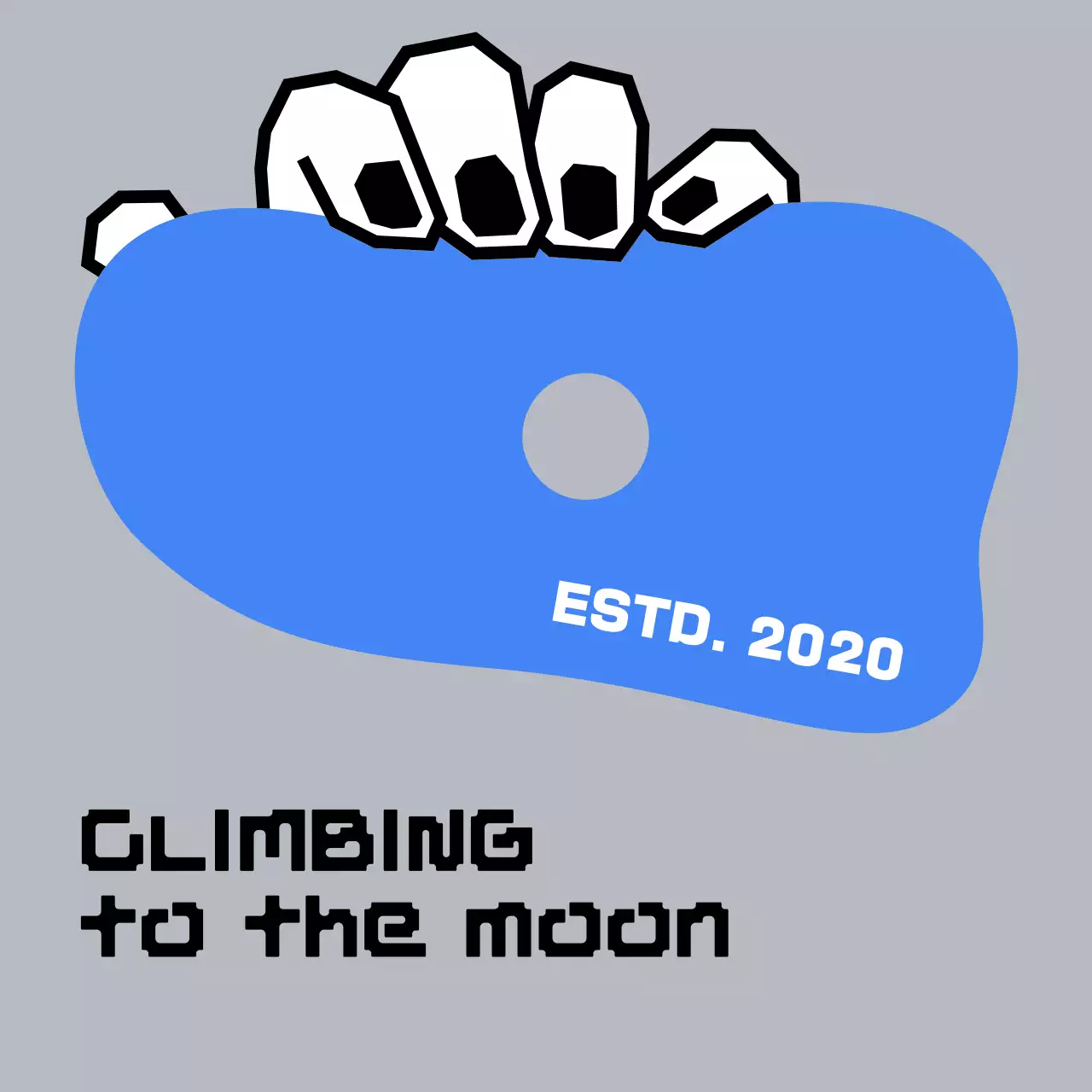 Pakaian pendakian minimalis berwarna abu-abu