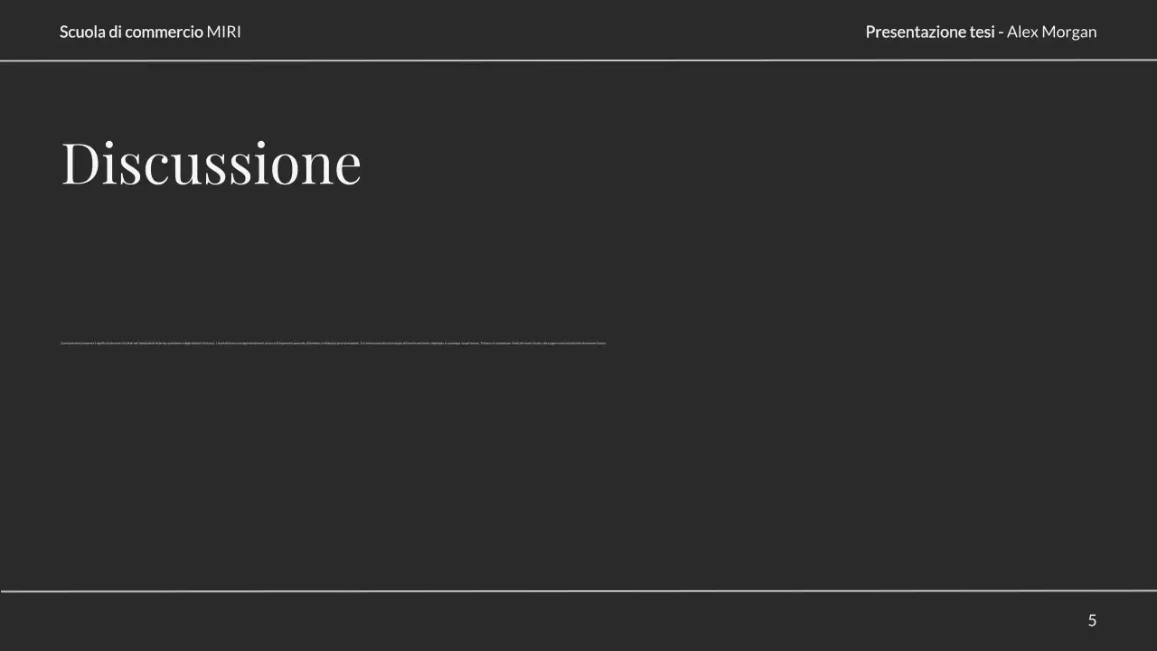 presentazione neutra ed elegante della tesi