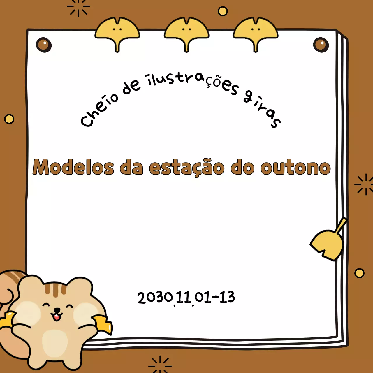 Cobertura outonal em castanhos e amarelos
