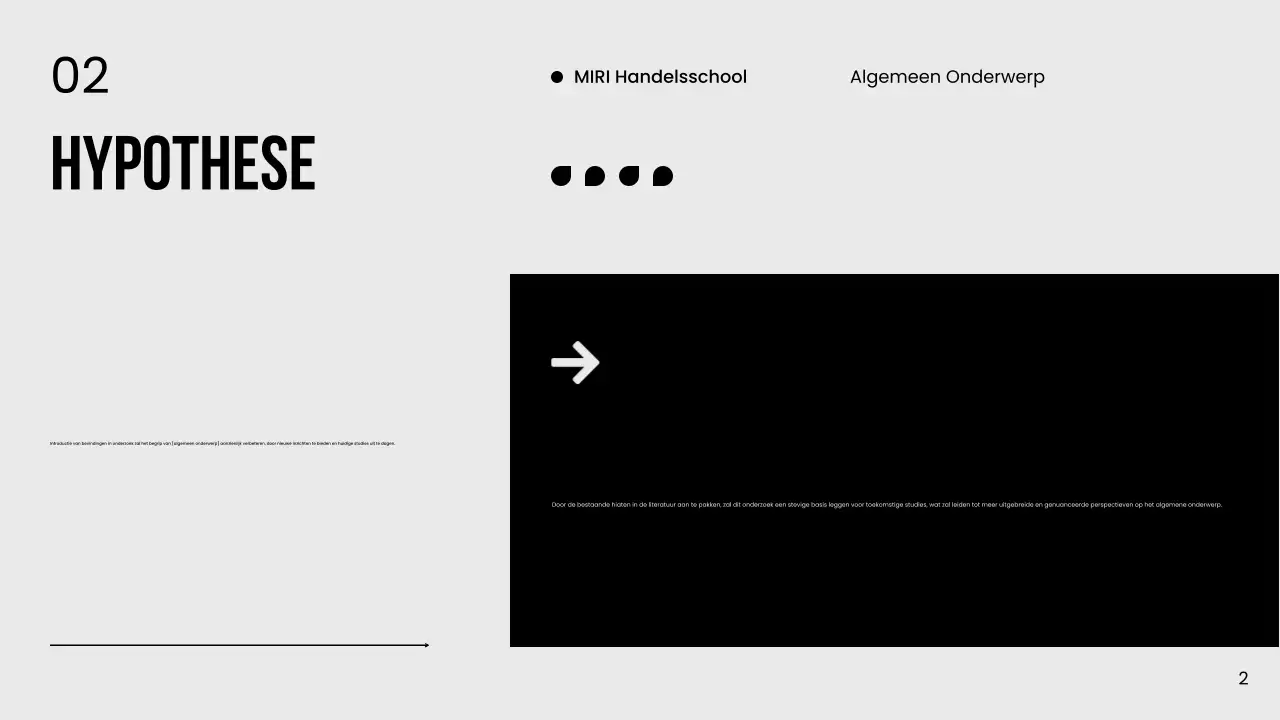 Zwart-wit Minimal Thesis Publiciteit