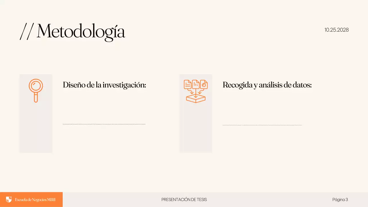 Presentación de la Tesis Educativa Moderna Beige