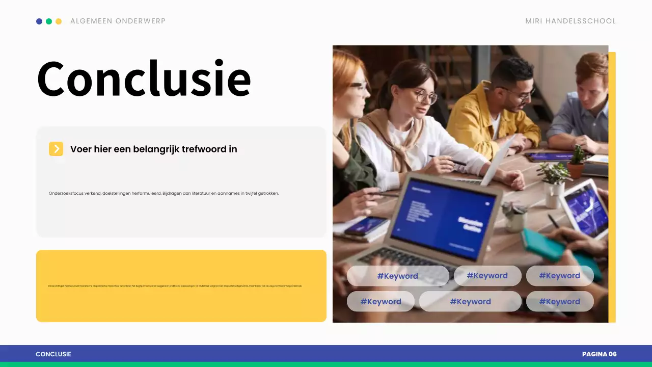 blauw modern scriptie presentatie