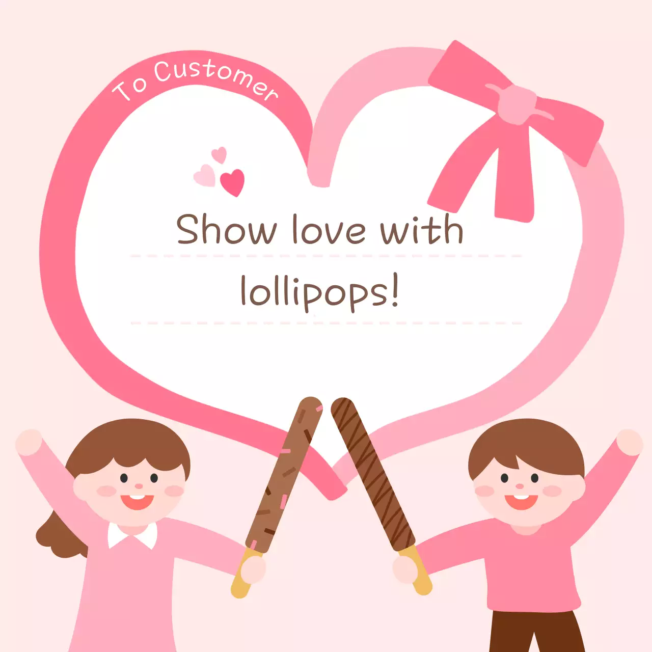 Promosi Permen Lucu Berwarna Pink Postingan Media Sosial