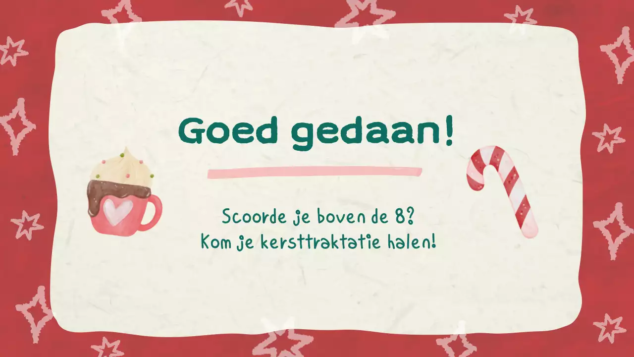 Rode illustratie kerst quiz diavoorstelling