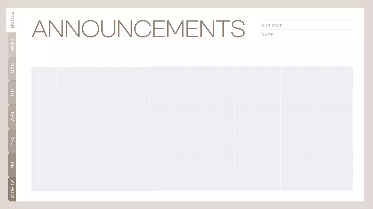 Beige Minimal Class Planner Presentation