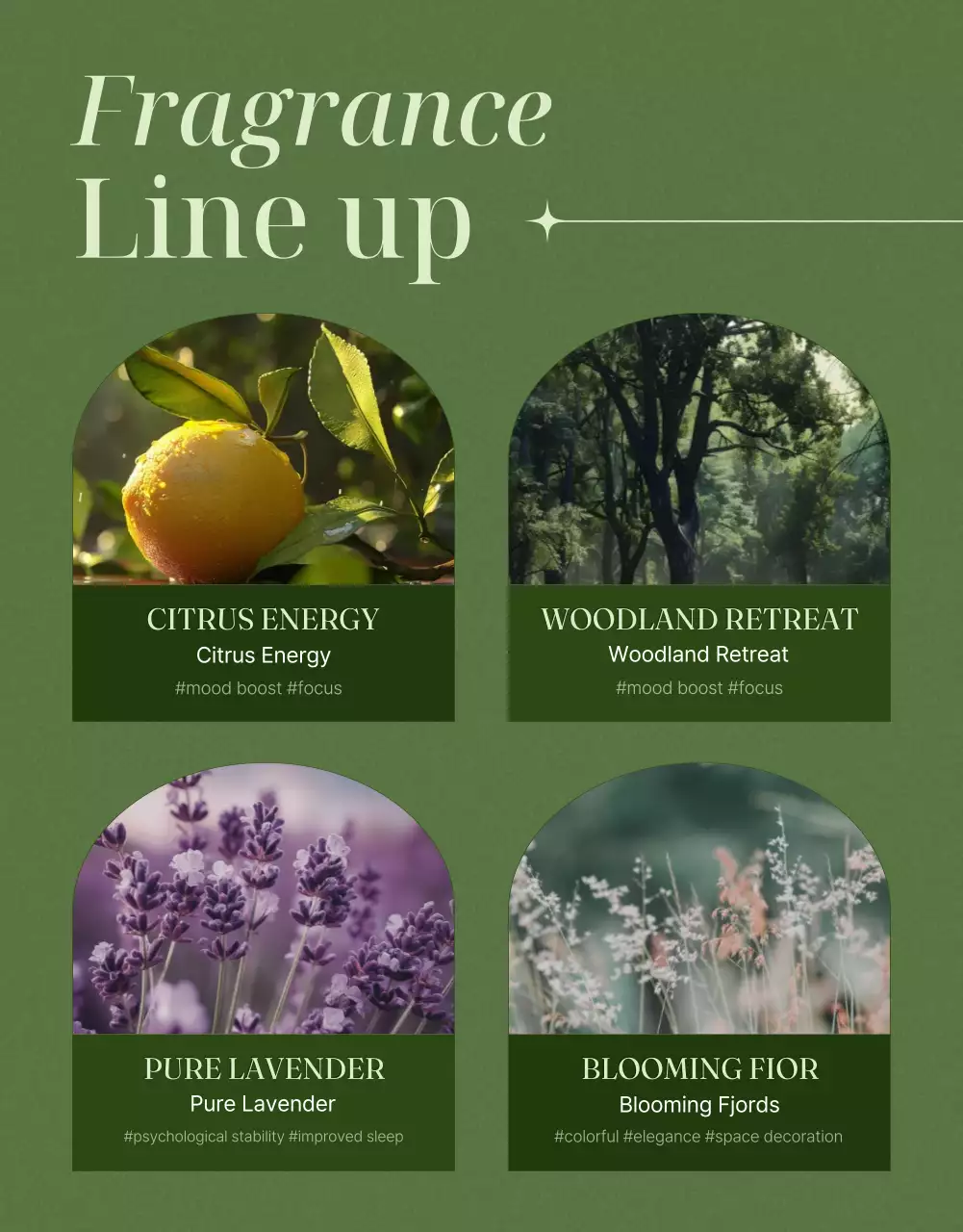 Green Minimal Room Spray Promotion Poster