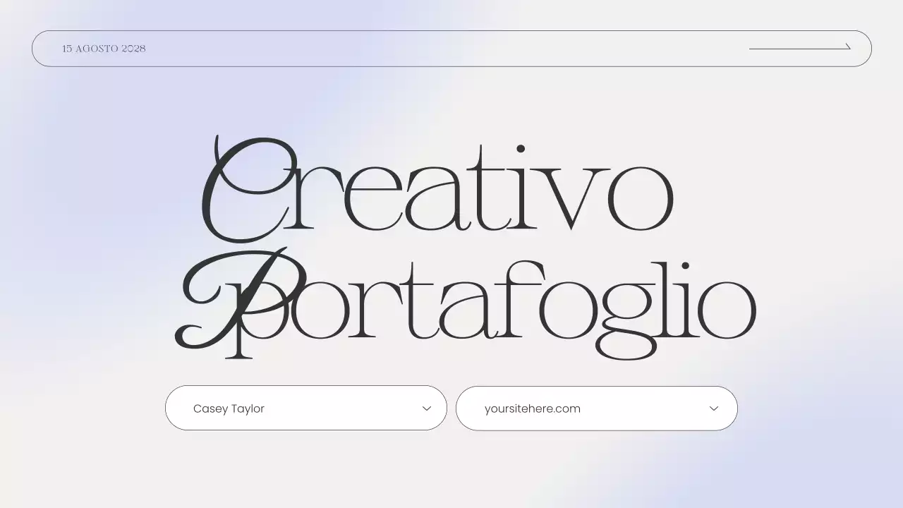 presentazione del portafoglio grigio moderno