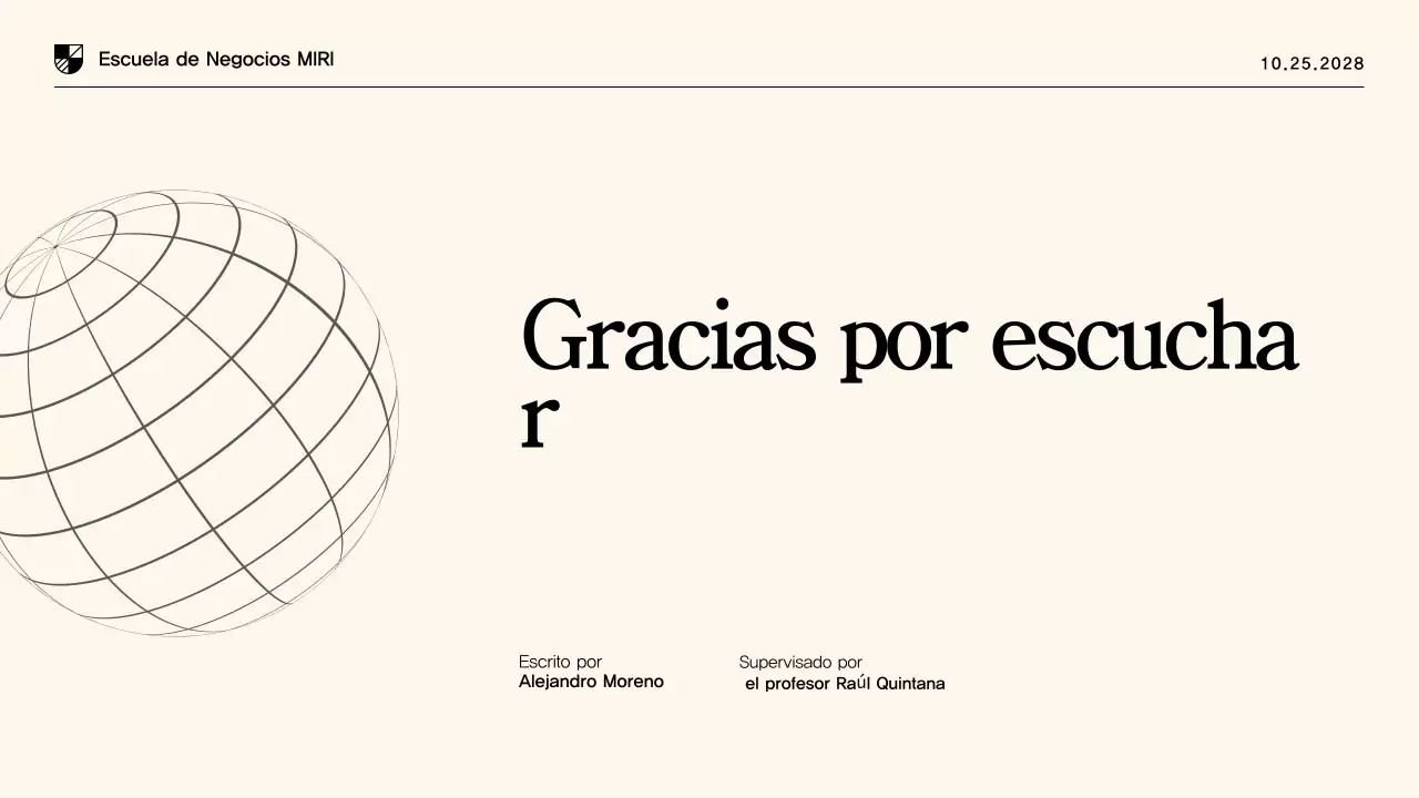 Presentación de la tesis Beige Modern