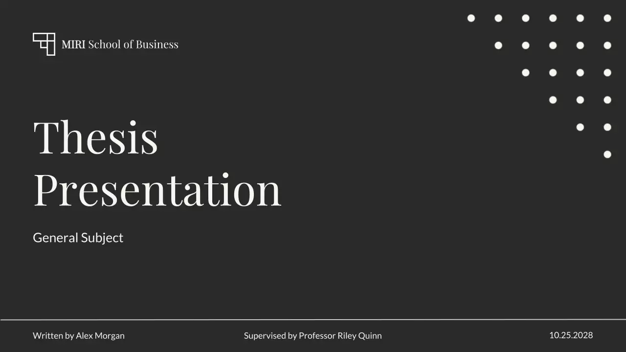 Black Professional Thesis Presentation