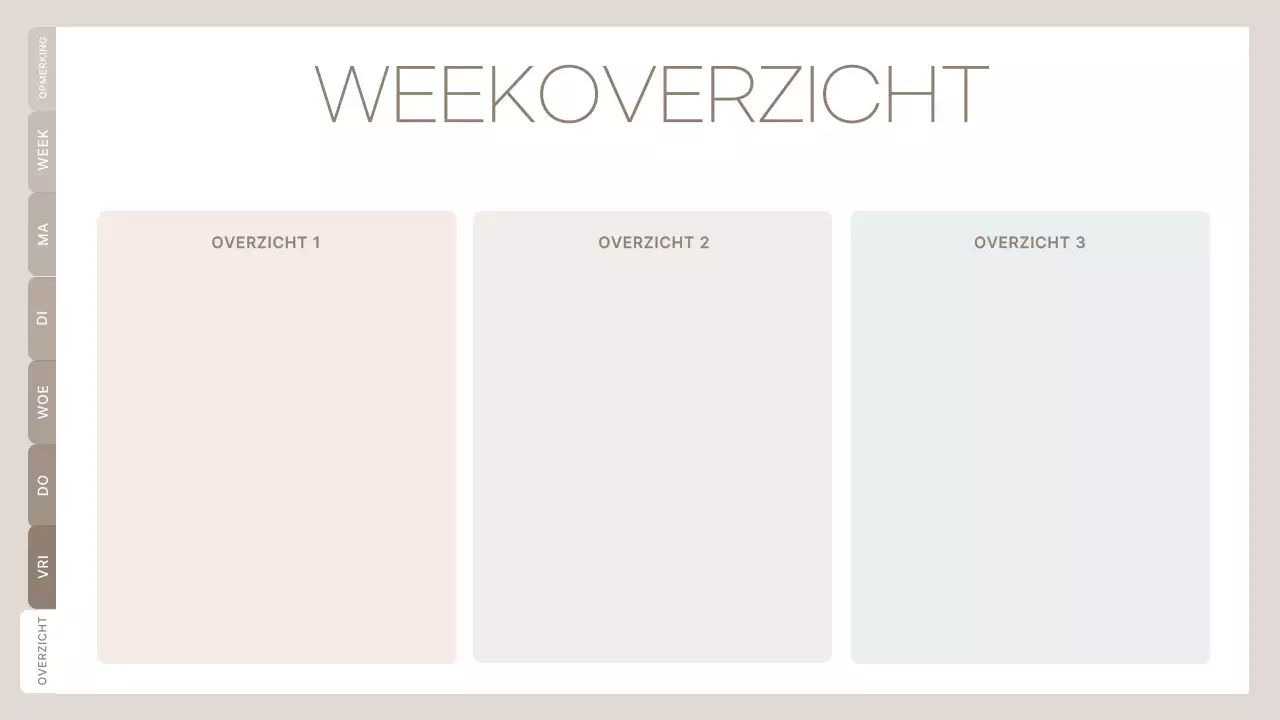 beige minimalistische klassenplanner schema