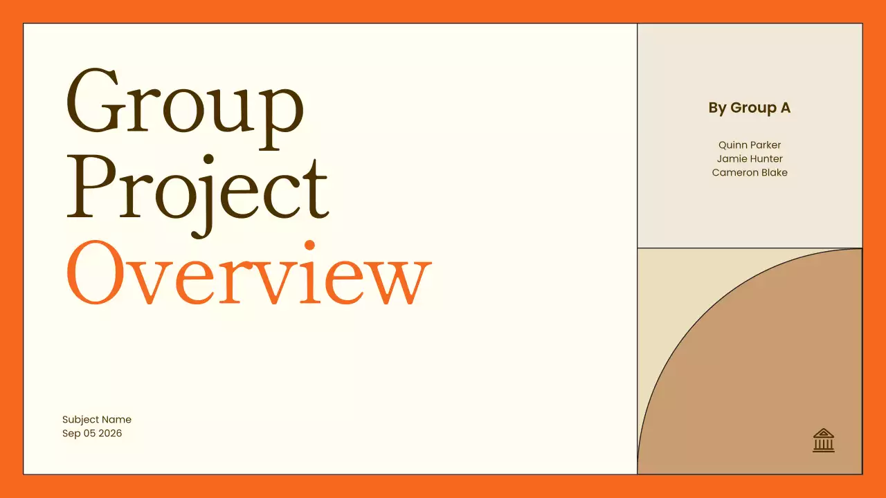 Orange Modern Project Presentation