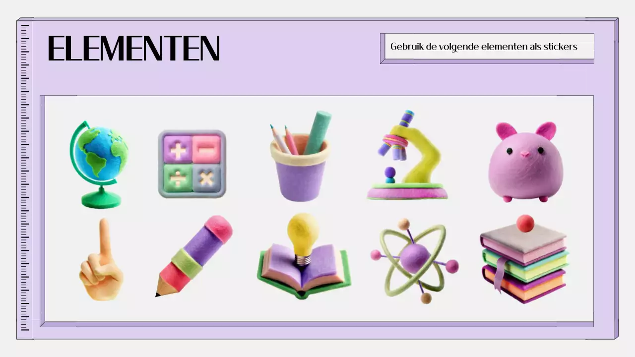 paarse eenvoudige onderwijsagenda