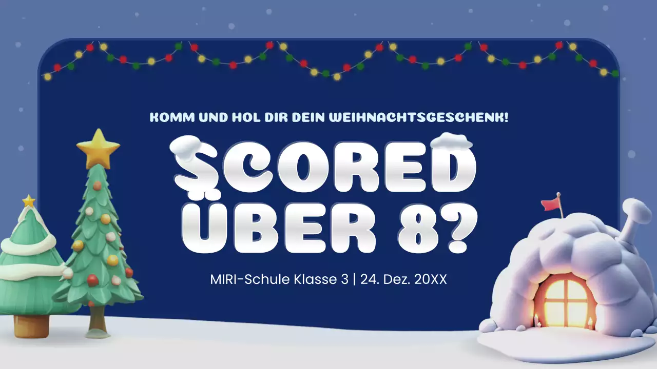 navy und weiß kreatives weihnachtsquiz klasse