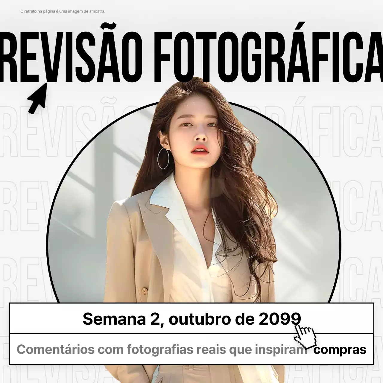 Bege Moderno Anúncio de revisão