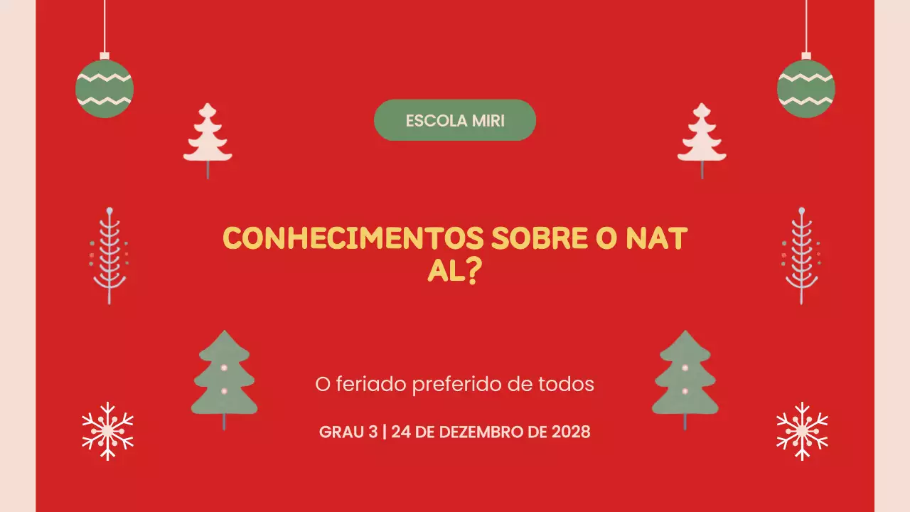 Apresentação de Natal Retro Vermelho