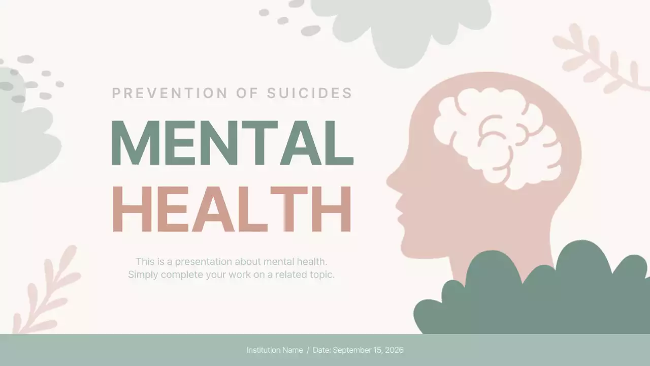 Beige Minimal Mental Health Guide Presentation