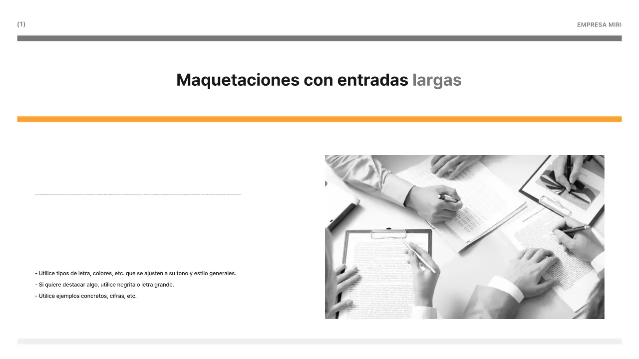 Un sencillo informe empresarial en amarillo y gris