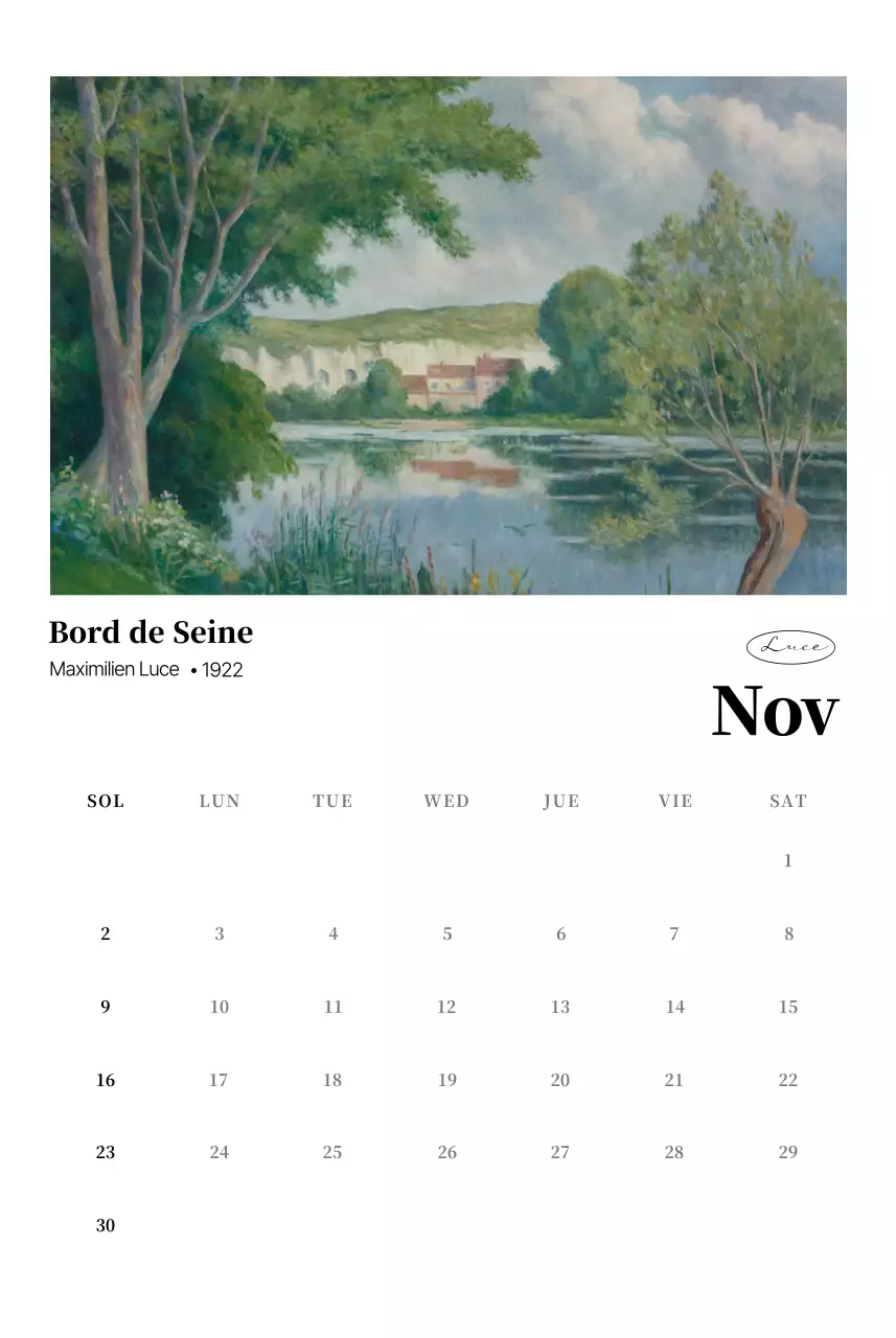 Calendario de Arte Clásico